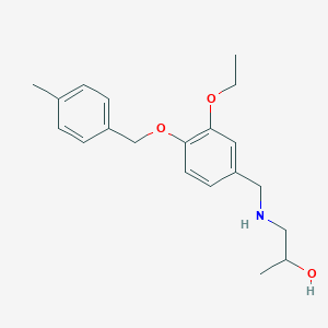 molecular formula C20H27NO3 B504037 1-({3-Ethoxy-4-[(4-methylbenzyl)oxy]benzyl}amino)propan-2-ol 