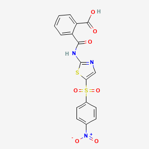 2-{[5-(4-NITROBENZENESULFONYL)-1,3-THIAZOL-2-YL]CARBAMOYL}BENZOIC ACID