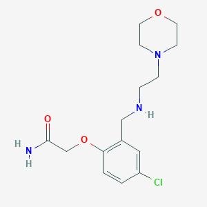 molecular formula C15H22ClN3O3 B504039 2-[4-Chloro-2-({[2-(morpholin-4-yl)ethyl]amino}methyl)phenoxy]acetamide 