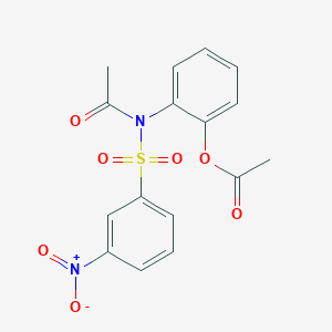 molecular formula C16H14N2O7S B5040394 [2-[Acetyl-(3-nitrophenyl)sulfonylamino]phenyl] acetate 