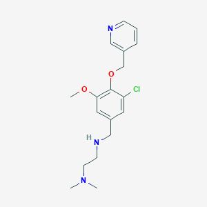 molecular formula C18H24ClN3O2 B504042 N'-[3-chloro-5-methoxy-4-(pyridin-3-ylmethoxy)benzyl]-N,N-dimethylethane-1,2-diamine 