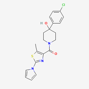 4-(4-chlorophenyl)-1-{[5-methyl-2-(1H-pyrrol-1-yl)-1,3-thiazol-4-yl]carbonyl}-4-piperidinol