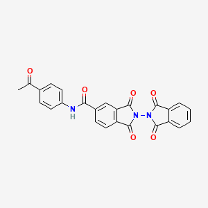 N-(4-ACETYLPHENYL)-1,1',3,3'-TETRAOXO-[2,2'-BIISOINDOLE]-5-CARBOXAMIDE