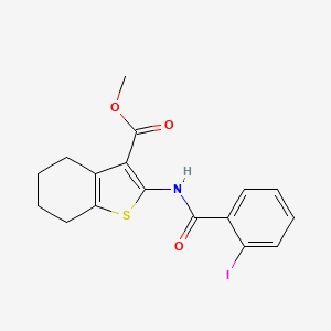 methyl 2-[(2-iodobenzoyl)amino]-4,5,6,7-tetrahydro-1-benzothiophene-3-carboxylate