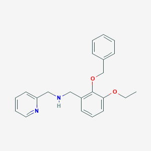 1-[2-(benzyloxy)-3-ethoxyphenyl]-N-(pyridin-2-ylmethyl)methanamine
