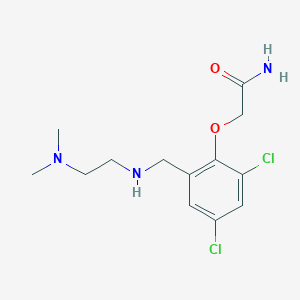 2-[2,4-Dichloro-6-({[2-(dimethylamino)ethyl]amino}methyl)phenoxy]acetamide