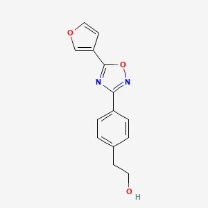 molecular formula C14H12N2O3 B5040472 2-[4-[5-(Furan-3-yl)-1,2,4-oxadiazol-3-yl]phenyl]ethanol 