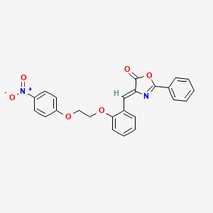 (4Z)-4-[[2-[2-(4-nitrophenoxy)ethoxy]phenyl]methylidene]-2-phenyl-1,3-oxazol-5-one