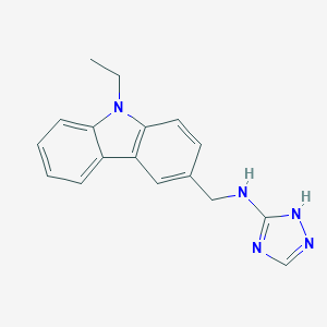 molecular formula C17H17N5 B504048 N-[(9-ethylcarbazol-3-yl)methyl]-1H-1,2,4-triazol-5-amine CAS No. 879072-00-1