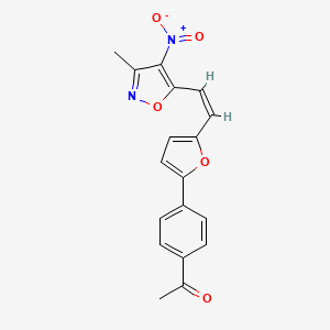 molecular formula C18H14N2O5 B5040485 1-[4-[5-[(Z)-2-(3-methyl-4-nitro-1,2-oxazol-5-yl)ethenyl]furan-2-yl]phenyl]ethanone 