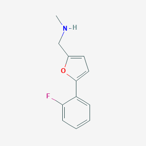 molecular formula C12H12FNO B504049 1-[5-(2-fluorophenyl)furan-2-yl]-N-methylmethanamine 