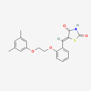 molecular formula C20H19NO4S B5040491 5-{2-[2-(3,5-dimethylphenoxy)ethoxy]benzylidene}-1,3-thiazolidine-2,4-dione 