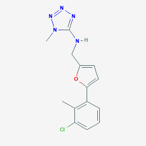 molecular formula C14H14ClN5O B504051 N-[[5-(3-chloro-2-methylphenyl)furan-2-yl]methyl]-1-methyltetrazol-5-amine CAS No. 880866-61-5