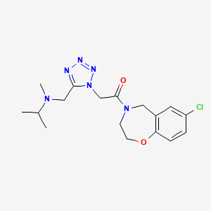 molecular formula C17H23ClN6O2 B5040516 ({1-[2-(7-chloro-2,3-dihydro-1,4-benzoxazepin-4(5H)-yl)-2-oxoethyl]-1H-tetrazol-5-yl}methyl)isopropyl(methyl)amine 