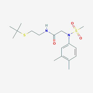 molecular formula C17H28N2O3S2 B5040520 N-[2-(tert-butylsulfanyl)ethyl]-N~2~-(3,4-dimethylphenyl)-N~2~-(methylsulfonyl)glycinamide 