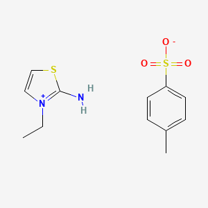 molecular formula C12H16N2O3S2 B5040528 2-amino-3-ethyl-1,3-thiazol-3-ium 4-methylbenzenesulfonate 