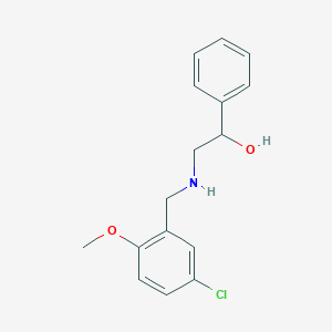 molecular formula C16H18ClNO2 B504053 2-[(5-Chloro-2-methoxybenzyl)amino]-1-phenylethanol 