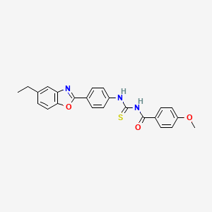 N-({[4-(5-ethyl-1,3-benzoxazol-2-yl)phenyl]amino}carbonothioyl)-4-methoxybenzamide