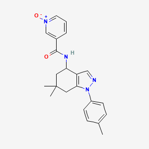 molecular formula C22H24N4O2 B5040557 N-[6,6-dimethyl-1-(4-methylphenyl)-4,5,6,7-tetrahydro-1H-indazol-4-yl]nicotinamide 1-oxide 