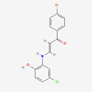 molecular formula C15H11BrClNO2 B5040569 (E)-1-(4-bromophenyl)-3-(5-chloro-2-hydroxyanilino)prop-2-en-1-one 