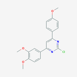 2-chloro-4-(3,4-dimethoxyphenyl)-6-(4-methoxyphenyl)pyrimidine