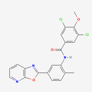 3,5-dichloro-4-methoxy-N-[2-methyl-5-([1,3]oxazolo[5,4-b]pyridin-2-yl)phenyl]benzamide