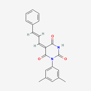 1-(3,5-dimethylphenyl)-5-(3-phenyl-2-propen-1-ylidene)-2,4,6(1H,3H,5H)-pyrimidinetrione