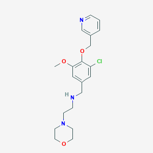 molecular formula C20H26ClN3O3 B504062 N-[3-chloro-5-methoxy-4-(3-pyridinylmethoxy)benzyl]-N-[2-(4-morpholinyl)ethyl]amine 