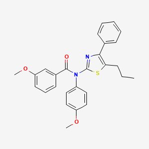 3-methoxy-N-(4-methoxyphenyl)-N-(4-phenyl-5-propyl-1,3-thiazol-2-yl)benzamide