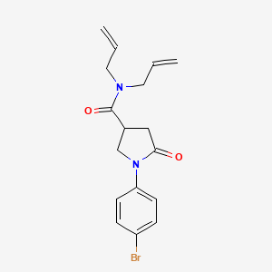 1-(4-BROMOPHENYL)-5-OXO-N,N-BIS(PROP-2-EN-1-YL)PYRROLIDINE-3-CARBOXAMIDE