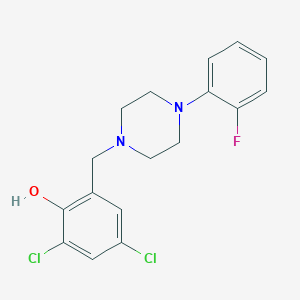 2,4-dichloro-6-[[4-(2-fluorophenyl)piperazin-1-yl]methyl]phenol