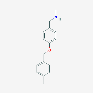 molecular formula C16H19NO B504067 N-methyl-N-{4-[(4-methylbenzyl)oxy]benzyl}amine 