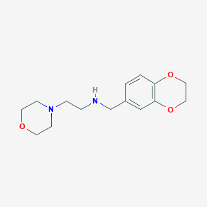 molecular formula C15H22N2O3 B504068 N-(2,3-dihydro-1,4-benzodioxin-6-ylmethyl)-2-(morpholin-4-yl)ethanamine 