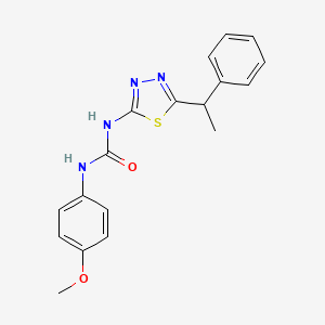 N-(4-methoxyphenyl)-N'-[5-(1-phenylethyl)-1,3,4-thiadiazol-2-yl]urea