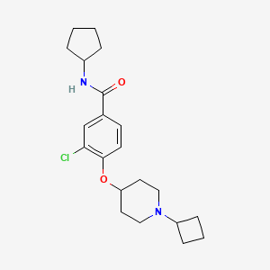 3-chloro-4-[(1-cyclobutyl-4-piperidinyl)oxy]-N-cyclopentylbenzamide