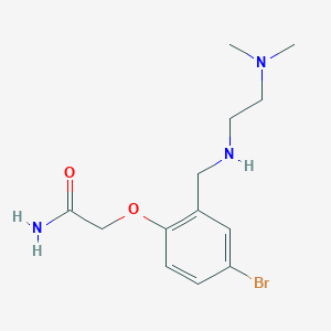 molecular formula C13H20BrN3O2 B504073 2-[4-Bromo-2-({[2-(dimethylamino)ethyl]amino}methyl)phenoxy]acetamide 