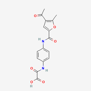 molecular formula C16H14N2O6 B5040733 ({4-[(4-acetyl-5-methyl-2-furoyl)amino]phenyl}amino)(oxo)acetic acid 