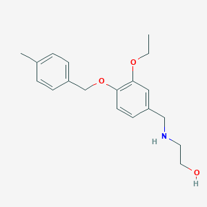 molecular formula C19H25NO3 B504074 2-({3-Ethoxy-4-[(4-methylbenzyl)oxy]benzyl}amino)ethanol 