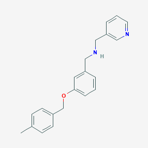 molecular formula C21H22N2O B504075 N-{3-[(4-methylbenzyl)oxy]benzyl}-N-(3-pyridinylmethyl)amine 