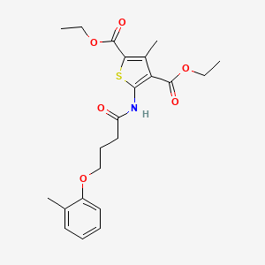 Diethyl 3-methyl-5-{[4-(2-methylphenoxy)butanoyl]amino}thiophene-2,4-dicarboxylate