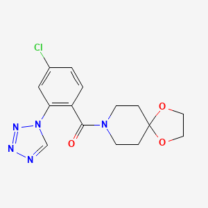 [4-chloro-2-(1H-tetrazol-1-yl)phenyl](1,4-dioxa-8-azaspiro[4.5]dec-8-yl)methanone