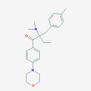 molecular formula C24H32N2O2 B050408 1-Butanone, 2-(dimethylamino)-2-[(4-methylphenyl)methyl]-1-[4-(4-morpholinyl)phenyl]- CAS No. 119344-86-4