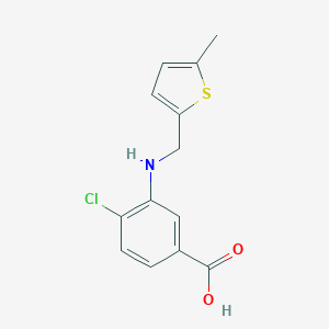 4-Chloro-3-{[(5-methyl-2-thienyl)methyl]amino}benzoic acid