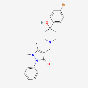 4-{[4-(4-bromophenyl)-4-hydroxy-1-piperidinyl]methyl}-1,5-dimethyl-2-phenyl-1,2-dihydro-3H-pyrazol-3-one