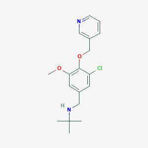 molecular formula C18H23ClN2O2 B504081 N-(tert-butyl)-N-[3-chloro-5-methoxy-4-(3-pyridinylmethoxy)benzyl]amine 