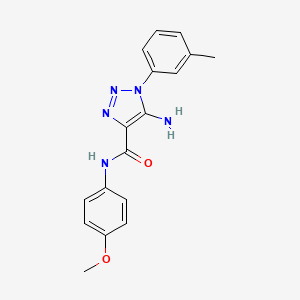 molecular formula C17H17N5O2 B5040838 5-amino-N-(4-methoxyphenyl)-1-(3-methylphenyl)-1H-1,2,3-triazole-4-carboxamide 