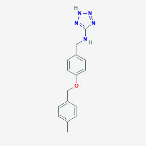 molecular formula C16H17N5O B504088 N-{4-[(4-methylbenzyl)oxy]benzyl}-N-(2H-tetraazol-5-yl)amine 