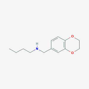 molecular formula C13H19NO2 B504089 N-butyl-N-(2,3-dihydro-1,4-benzodioxin-6-ylmethyl)amine 