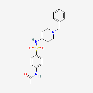 molecular formula C20H25N3O3S B5040894 N-[4-[(1-benzylpiperidin-4-yl)sulfamoyl]phenyl]acetamide 