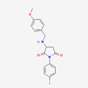 1-(4-iodophenyl)-3-[(4-methoxybenzyl)amino]-2,5-pyrrolidinedione